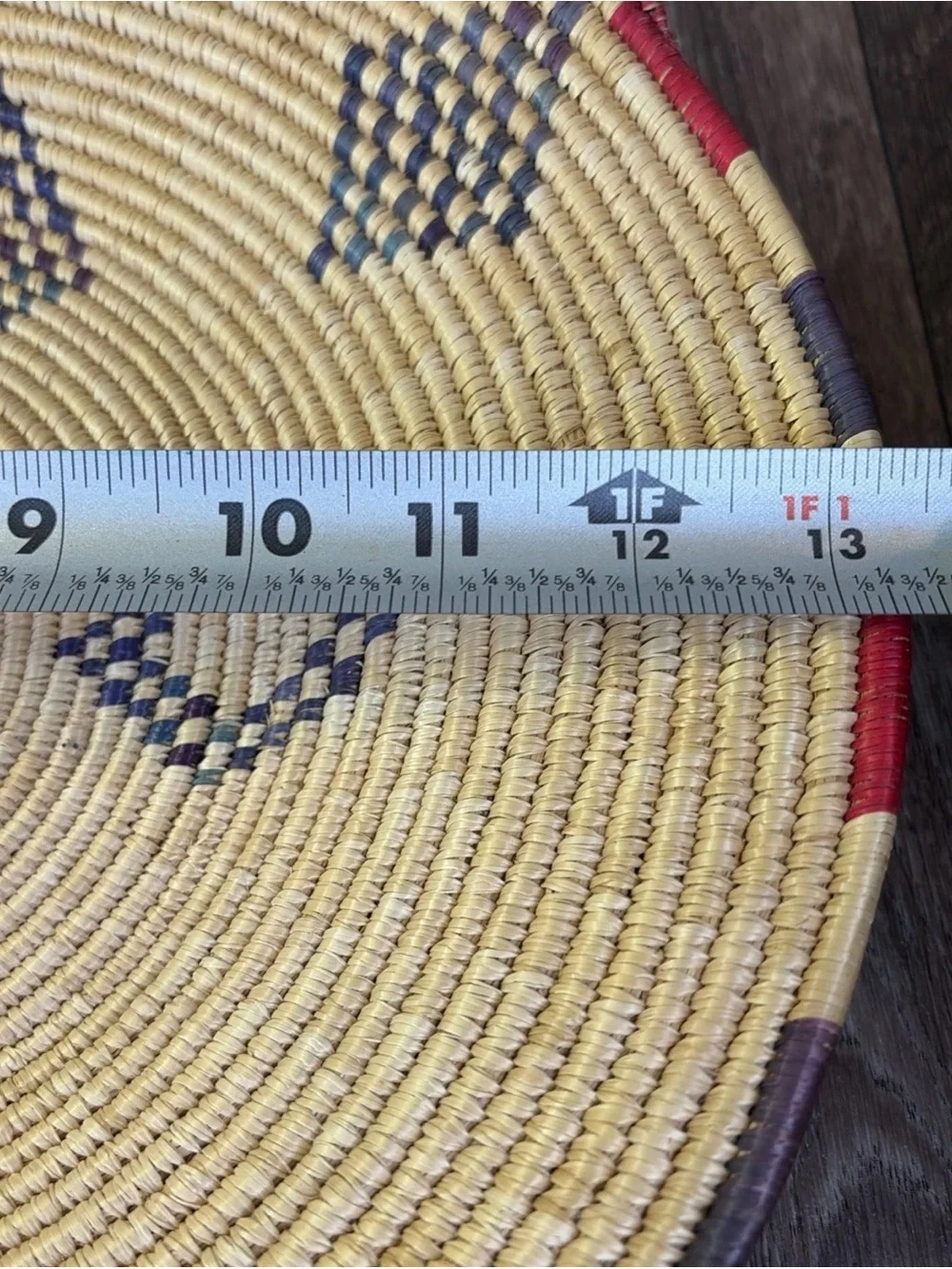 Tribal Southwest Native American Hand Woven Coil Harvest Basket Bowl 13